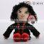 Wholesale plush ugly doll with black hair