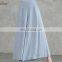 Women Cotton pants sky blue Wide leg high waist pants for women