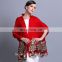 2015 NEW 100% Wool high quality elegant peacock scarf shawl red