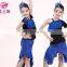 Hot sale training milk silk children kids latin dance clothing top and skirt with size S M L XL ET-120