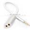 3.5mm Dual Double Jack Splitter Audio Share Music Cable Adapter for Earphone