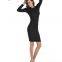 Long Sleeve Knitted Bodycon Dress