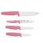 FDA standard black handle good quality 3pcs ceramic knife set