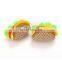 Pet toy hamburg shape plush toy dog chew cat teasing toy