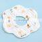 RTS Cotton Gauze Fabric  Baby Flower Shape Bibs Muslin Bibs Cotton Bibs