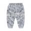 Wholesale Kids Boy Clothes Outfits Chequered With Black And White Top And Gray Cartoon Pants 2pcs  Baby Boy Set