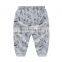 Wholesale Kids Boy Clothes Outfits Chequered With Black And White Top And Gray Cartoon Pants 2pcs  Baby Boy Set