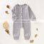 Autumn Newborn Baby Boy Girl Romper infsnt Long Sleeve Sunsuit Spring solid cotton Outfit