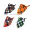 Wholesale low price personalized plaid tartan dog bandanas collar
