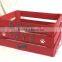 Custom Red Wooden Storage Crates
