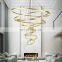 Duplex building large chandelier living room light modern minimalist light luxury villa staircase light creative art lighting