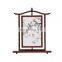 Chinese Ancient Lamp Pattern Square Screen Silk Embroidered Painting Furnishing Ornaments Craft Gifts With Rosewood Frame For Decoration(16*25CM)