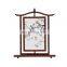 Chinese Ancient Lamp Pattern Square Screen Silk Embroidered Painting Furnishing Ornaments Craft Gifts With Rosewood Frame For Decoration(16*25CM)