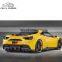 Farri 488 Notec dry carbon fiber material rear bumper rear diffuser body kit for car rear spoiler lip 488 diffuser