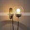 Vintage Loft Metal Wall Lamp Glass Minimalist Ball Wall Lamp LED Decorative Indoor Lamps Lighting