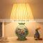 Chinese style flower and bird pattern ceramic table lamp hotel table lamp bedroom lamp