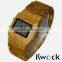 Hot Sale Blackwood LCD Digital Wooden Wacthes With Big Square Face For Men                        
                                                Quality Choice