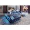 L shaped 5 seat LED lights modern home furniture sectional leather sofa couch living room sofa set