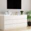 Melamine 6 drawers cabinet MDF chipboard chest of drawer storage cabinet bedside table