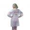 For Food Lab Work Visitors White PP Disposable Dust Coats