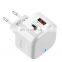 High Quality UK Standard PD 20W charger dual port Type-c+QC3.0  Usb Wall Charger usb c 18pd wall charger for iPhon 12