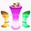 Waterproof Led Bar Table Led Furniture Wireless Illuminated Glowing Led Portable Led Light Bar Cocktail Tables and Chairs