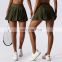 New Wholesale Quick Dry Womens Tennis Dress Sports Shorts Athletic Fitness Cutout Twisted Skirt  Soft Nylon Golf Tennis Wear