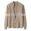 Women's Latest Design Deep V Neck Single Breasted Thick Jacquard Knitted Cashmere Sweater Casual Style for Winter