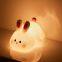 EGOGO rechargeable led soft touch bunny silicone night light for kids rabbit lamp  animal lamp light up silicone led night light