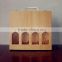 custom wooden wine box packing for 4 wine bottles
