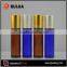Wholesale empty cosmetic 10ml cobalt blue glass roll on bottle