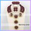 Mitaloo MT0004 New Arrival African Nigerian Bridal Beads Jewelry Set