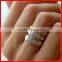 2015 high quality plain silver set of three high quality bubble ring