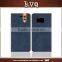Crossing Pattern PU Leather Flip Phone Cover for Samsung Galaxy S6 Edge
