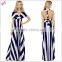 Ladies Western Stripe Long Maxi Dress