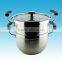 good quality stainless steel 3 tier food steamer cooker