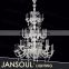 24 lamps white modern hotel lights luxury 3-tiers glass blooming tree chandelier