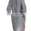 Wholesale Women Long Sleeves Cotton Pleated Nightshirt