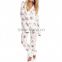 Wholesale Soft Floral Printed Long Sleeve Pajama Set For Women