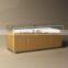 Wood Cell Phone Case Display Table Rack With Glass