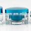 high quality acrylic jar with acrylic lid in sky-blue