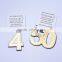 2016 new hot personalized creative gold number design flat paper fridge magnets for home decoration
