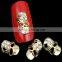 3D Nail Art Rhinestone Decorations Silver & Gold Colors Skull Punk Metal Glitter Nail Art Decorations