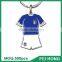 Wholesale bulk metal custom world cup printed soccer shirt keychain