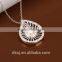 2015 Wholesale stylish 925 silver accessories womens classic rhinestone pendant jewelry