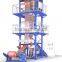 Three-layer co-extruding plastic film blowing machine