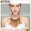 Hot sale alloy leather strap tassel necklace for women