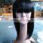 cheap human hair mixed noble synthetic hair wig shoulder length
