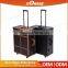 SUNRISE Wholesale Beauty Professional PVC Material Train Trolley Makeup Case With Lighted Mirror