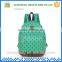 New fashion cute green polyester school bags 2015